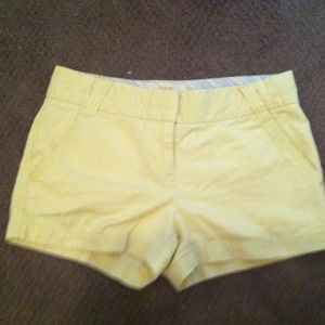Pastel yellow JCrew shorts