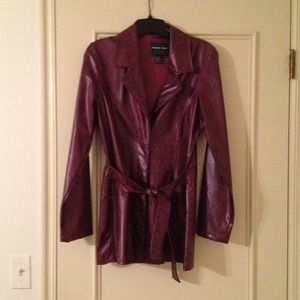 Jackets & Blazers - Red tbrandt78Faux maroon snakeskin jacket, small, Jackets & Blazers - Red tbrandt78Faux maroon snakeskin jacket, small,