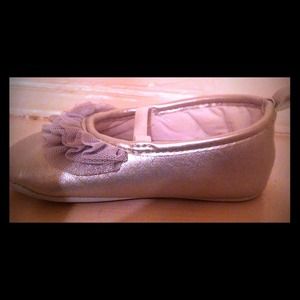 Silver ballerina shoes