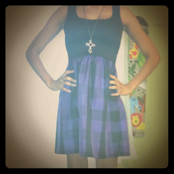 Black and purple dress