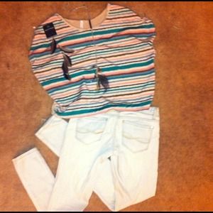 Forever 21 jeans, top, necklace and earings.