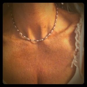 Pearl and crystal necklace