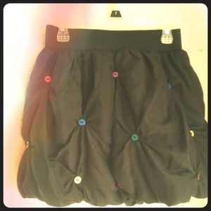 Forever 21 Twist Multicolor Button Skirt