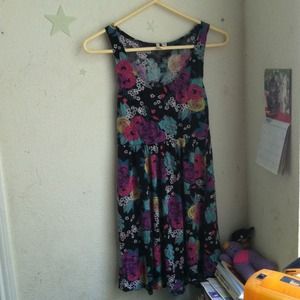 🌸Frenchi Neon Floral Print Dress