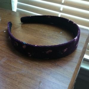 Vintage style floral corduroy headband