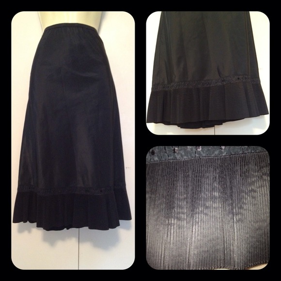 SOLD 1950's vintage accordion crystal pleated slip