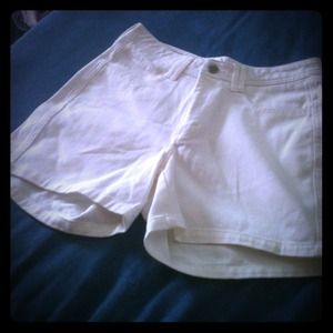 White denim shorts