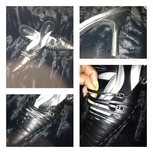 🔴Reserved Black Slide Shoe & Snake Print Belt🔴