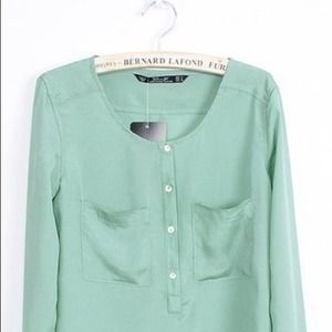 Mint Green Blouse