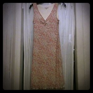 Cream colored floral design dress
