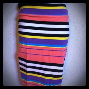 Striped pencil skirt