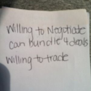 Willing to bundle, negotiate and trade