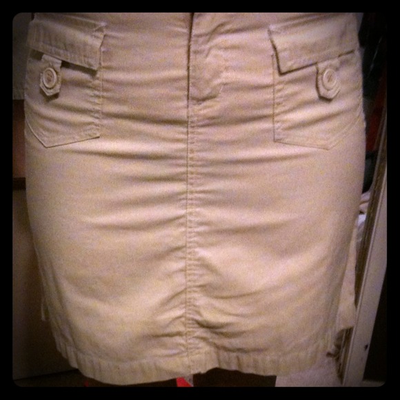 Corduroy khaki colored  skirt