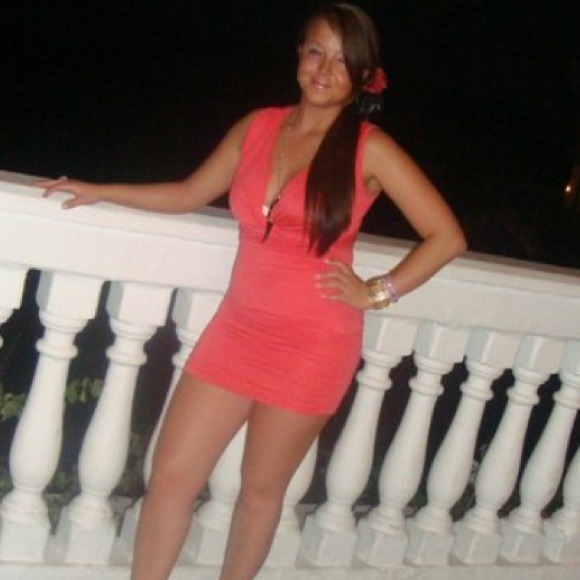 Coral summer dress