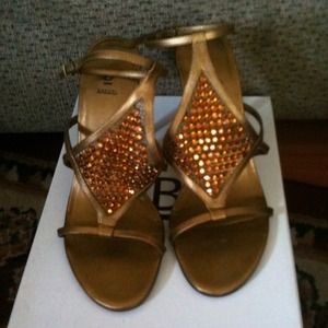 SOLD Bronze heels by Bakers