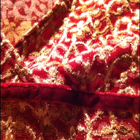 vintage velvet and tulle top with gold & sparkles - Picture 1 of 3