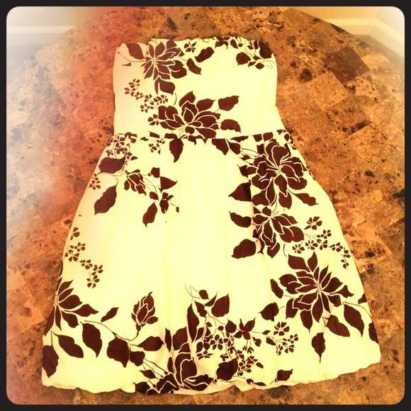 Rouged strapless dress