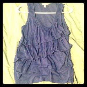 Cobalt blue layered tank top