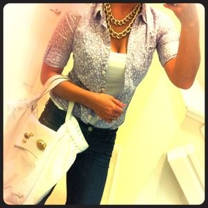SOLD!!! Lavender floral print button down