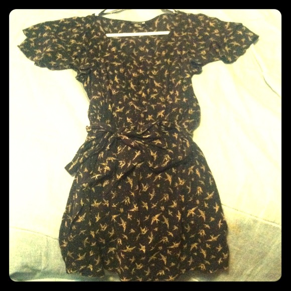 Black and gold dress