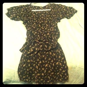 Black and gold dress