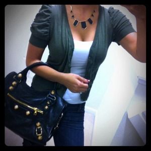 SOLD!! Feminine ruched sleeve cardigan