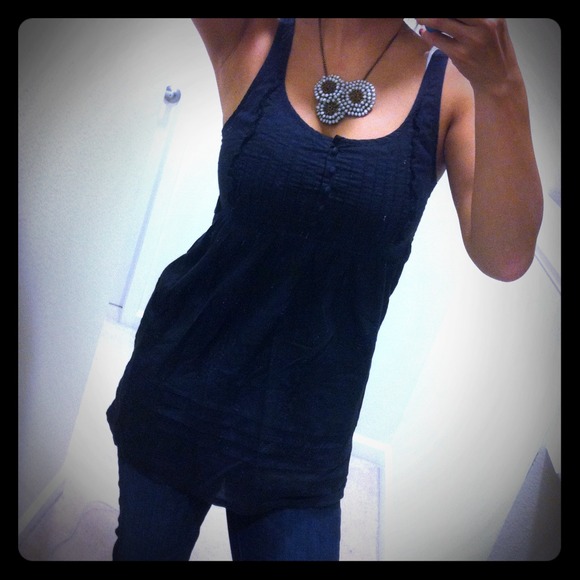 SOLD!! Black tuxedo bib tank