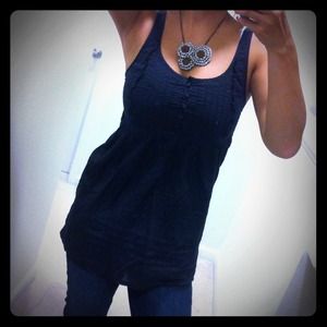 SOLD!! Black tuxedo bib tank
