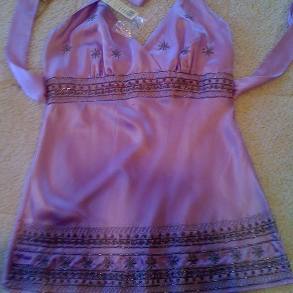 Arden B Lavender halter top. Ties in back - Picture 1 of 2