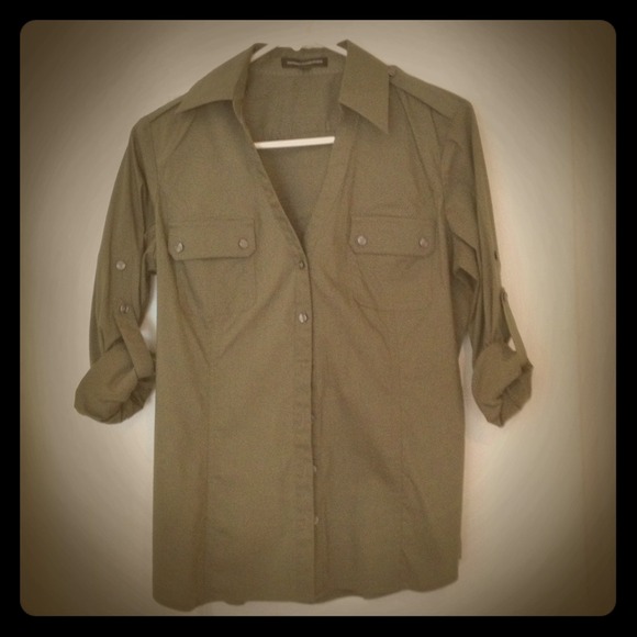 RESERVED Express military inspired button down