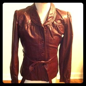 RESERVED for @tt35 Vintage brown leather jacket