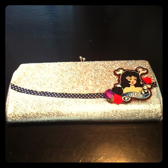 Vintage Poison Clutch - Silver