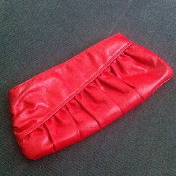 Ruby red clutch