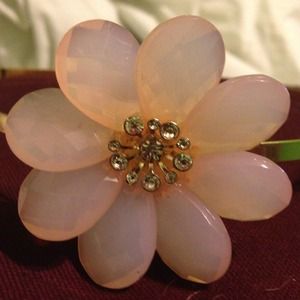 Gold and Pink Flower Headband