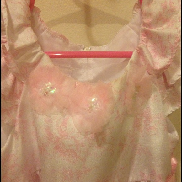 White and pink dress for girl - Picture 2 of 4