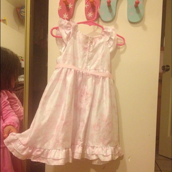 White and pink dress for girl - Picture 3 of 4