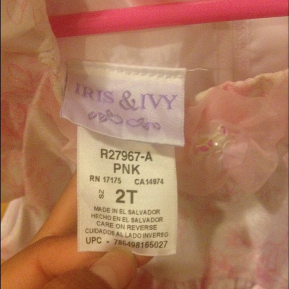 White and pink dress for girl - Picture 4 of 4