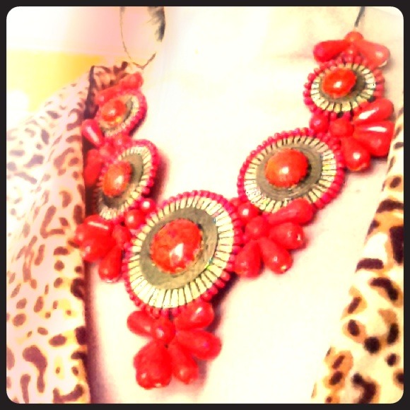 Reserved--Coral Bauble Necklace