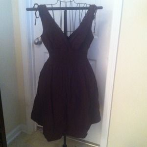 Brown Linen summer dress--Adorable!