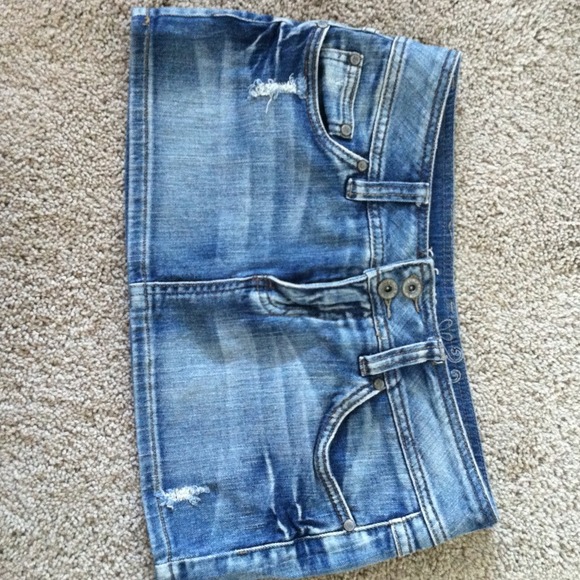 Denim mini skirt