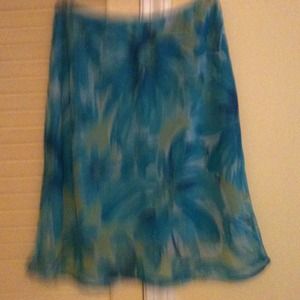 Pastel hued floral skirt