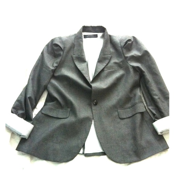 Zara Woman Charcoal Gray Blazer