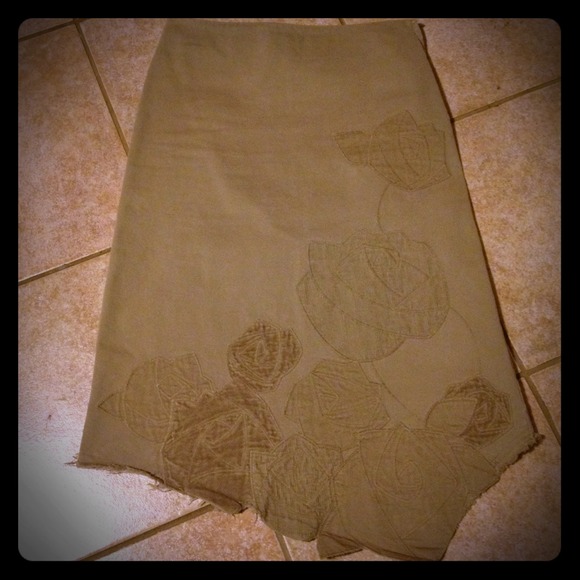 REDUCED!! Khaki flower skirt