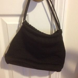 The Sak, black crochet handbag
