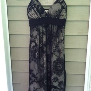Black lace dress