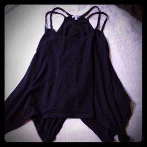 Casual black tank top