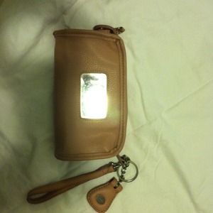 Nine West Pastel Pink Leather Cosmetic Bag