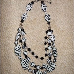Boutique zebra necklace