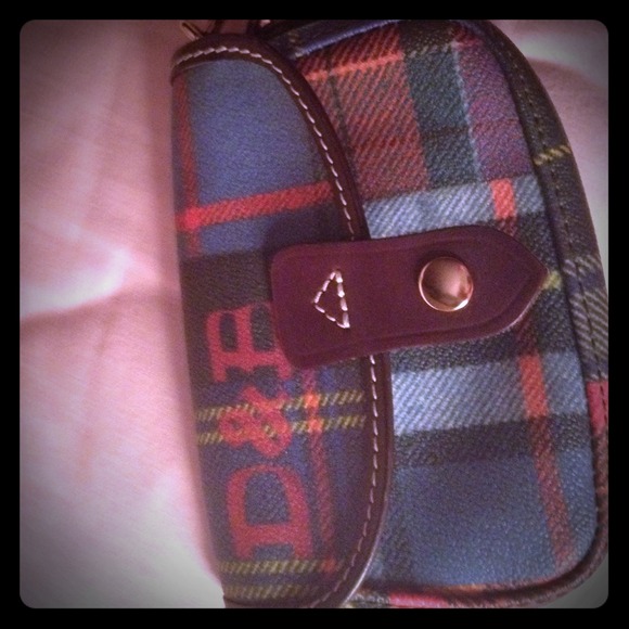 Plaid Dooney and burke wristlet