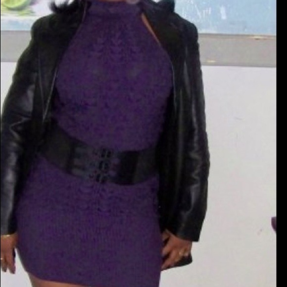 Bebe Purple sweater dress